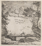 KG 04733
<br/>
Titelblad met fontein
<br/>
<em>Dujardin, Karel (1622-1678)</em>